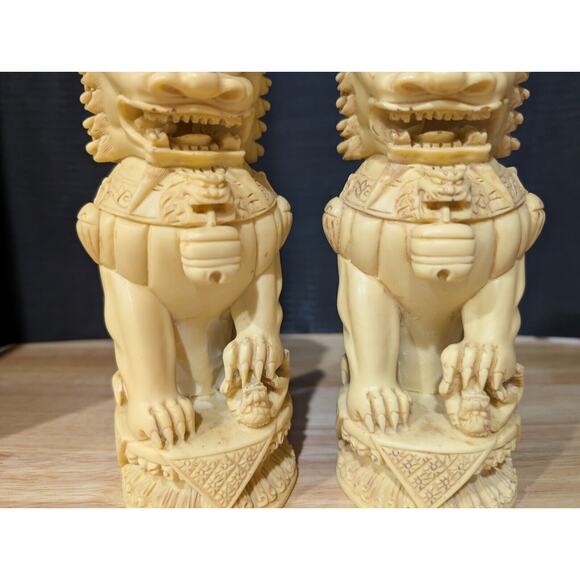 Norleans Chinese Buddhist Imperial Lions Fu Foo Dogs Spiritual Guardian Figures - Picture 6 of 10